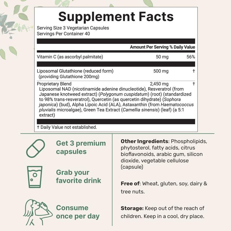 Liposomal Glutathione Complex - 3000mg