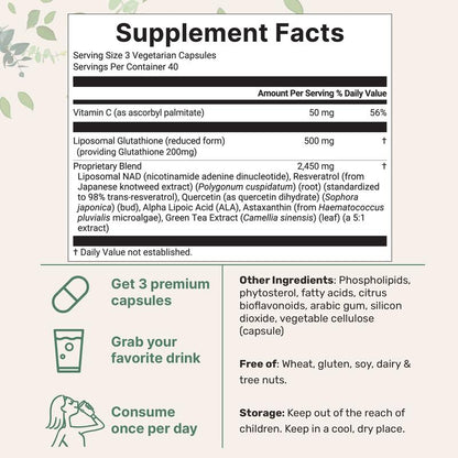 Liposomal Glutathione Complex - 3000mg